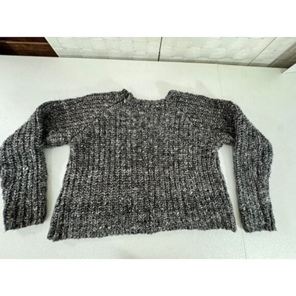 "525 AMERICA" Sweater Womens Cropped Chunky Knit Front Pocket SZ M Workwear Warm - Picture 9 of 11